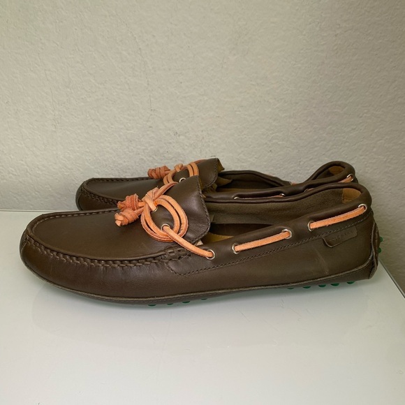 Cole Haan Grant Canoe Camp Moc Dark Brown Loafers with Orange Laces Men’s 9M - Picture 5 of 16